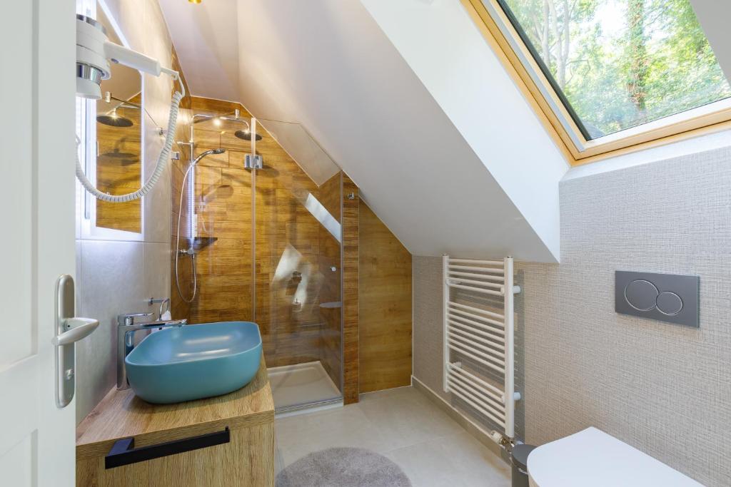 Koupelna v ubytování Lepke Apartmanház és Étterem