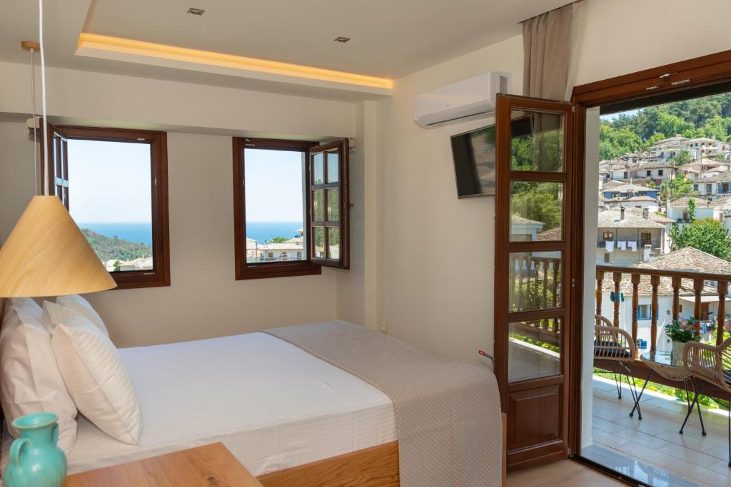 Balkón nebo terasa v ubytování Thassos Inn