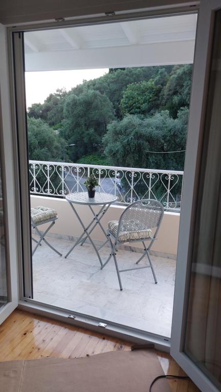 Balkón nebo terasa v ubytování Anemos Apartment