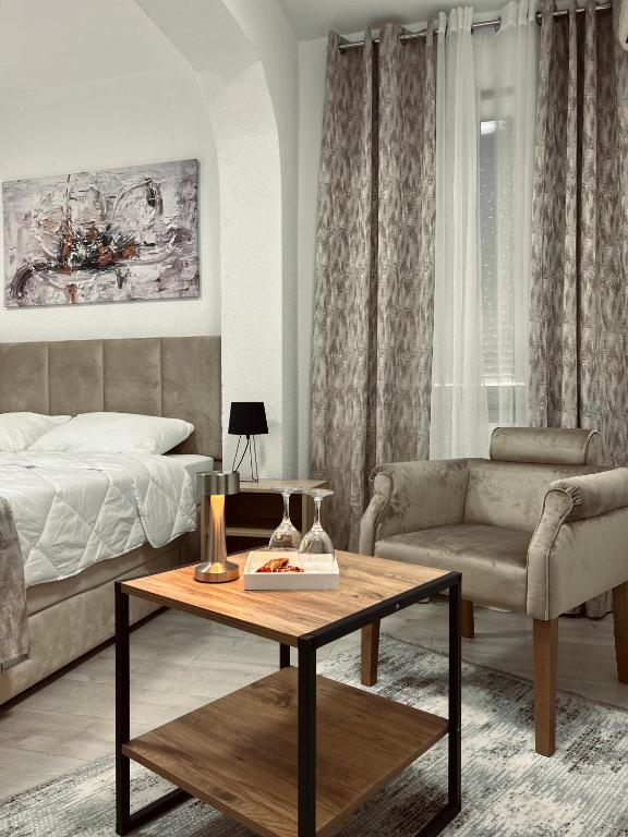 Posezení v ubytování GreenHill Apartments