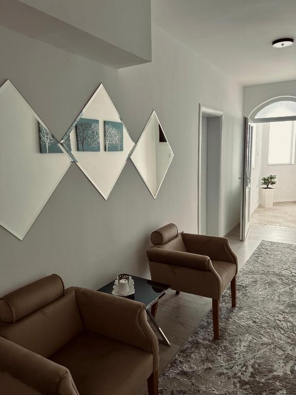 Posezení v ubytování GreenHill Apartments