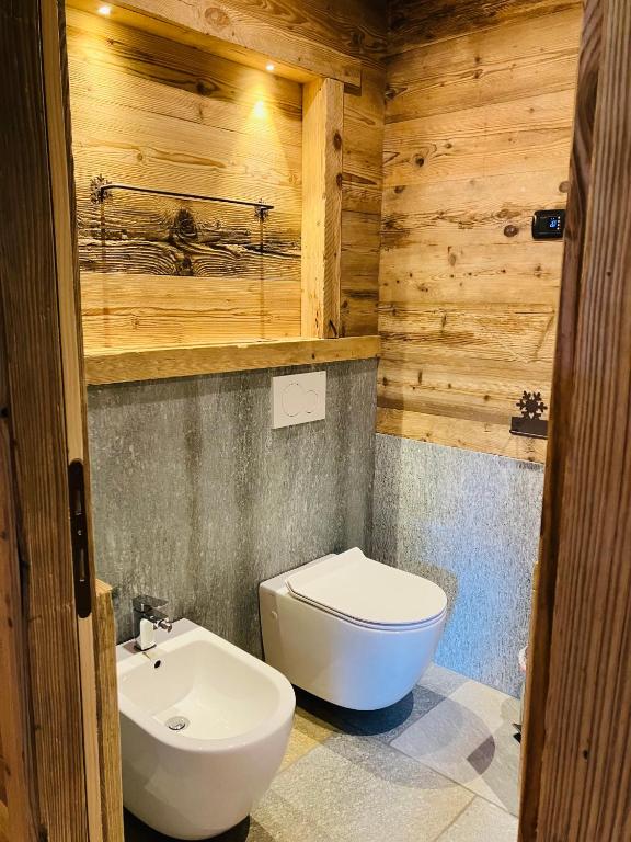 Koupelna v ubytování Ospitalità rurale familiare Land Wasser