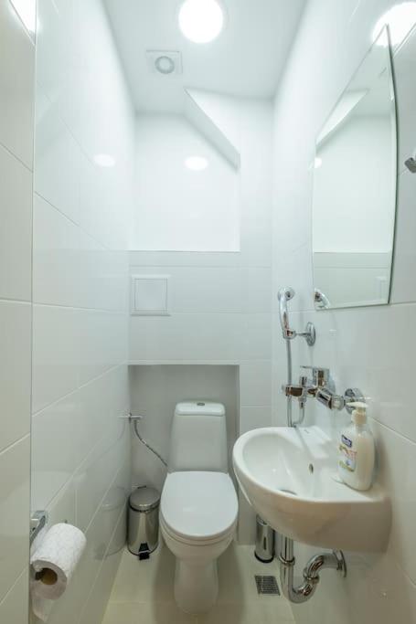 Koupelna v ubytování Top Location, Brand New 3 BDRM Apt & Free parking