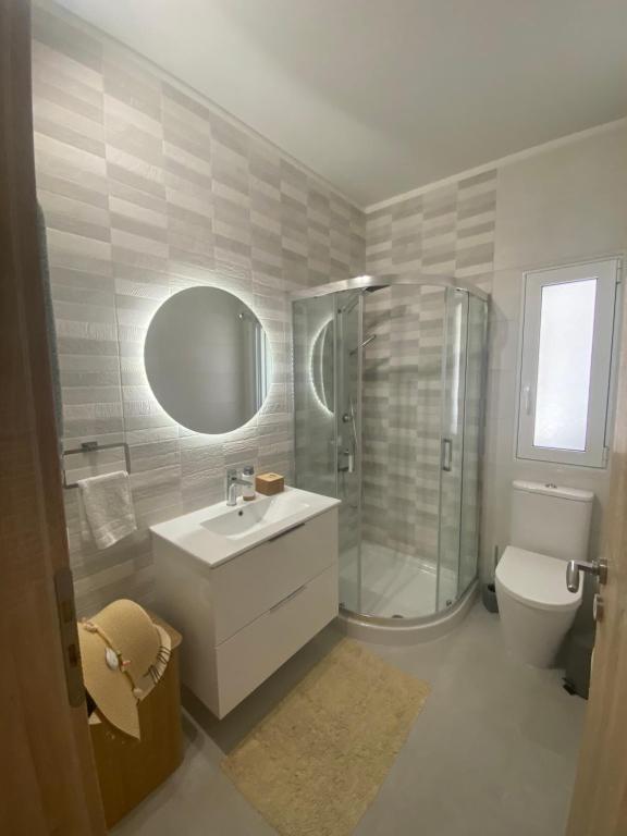 Koupelna v ubytování Selini apartment