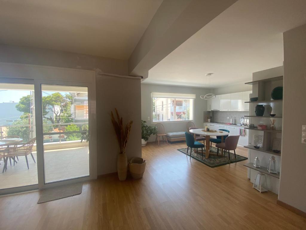 Kuchyň nebo kuchyňský kout v ubytování Selini apartment