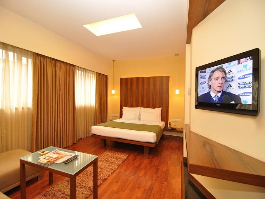 TV a/nebo společenská místnost v ubytování Hotel Studio Estique