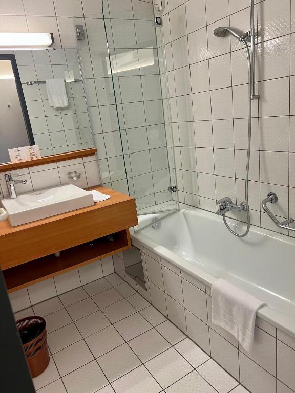 Koupelna v ubytování Hotel Gasthof Krönele
