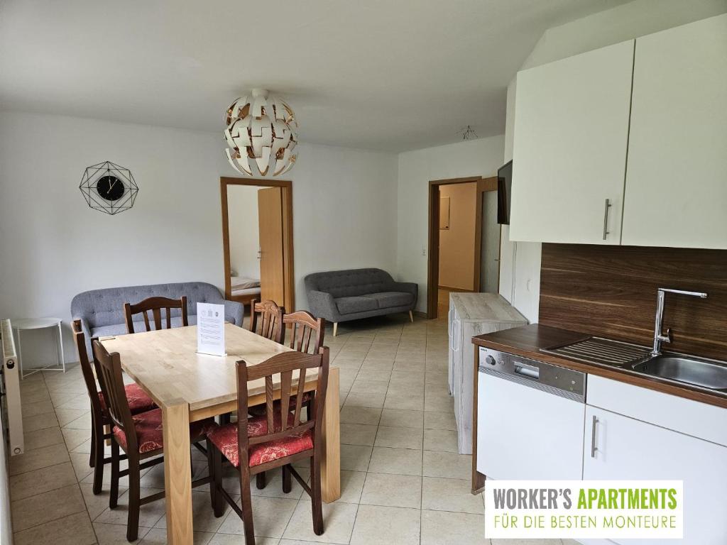 Kuchyň nebo kuchyňský kout v ubytování Workers Apartment für die besten Monteure in 8600 Bruck Mur und in 8700 Leoben