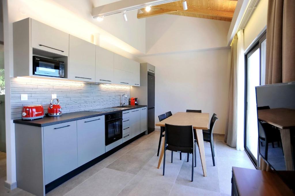 Kuchyň nebo kuchyňský kout v ubytování Demar Suites Vlycho Lefkada