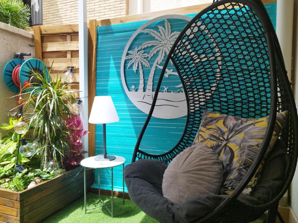 Posezení v ubytování APARTMENT BIG PRIVAT TERRACE CALAFELL BEACH FREE Parking