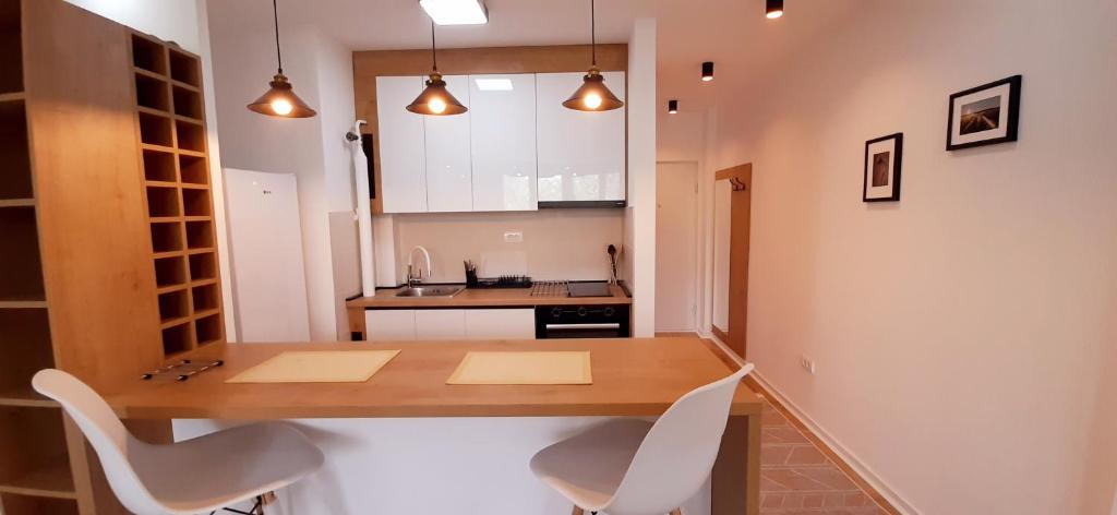 Kuchyň nebo kuchyňský kout v ubytování Apartman Durmitor