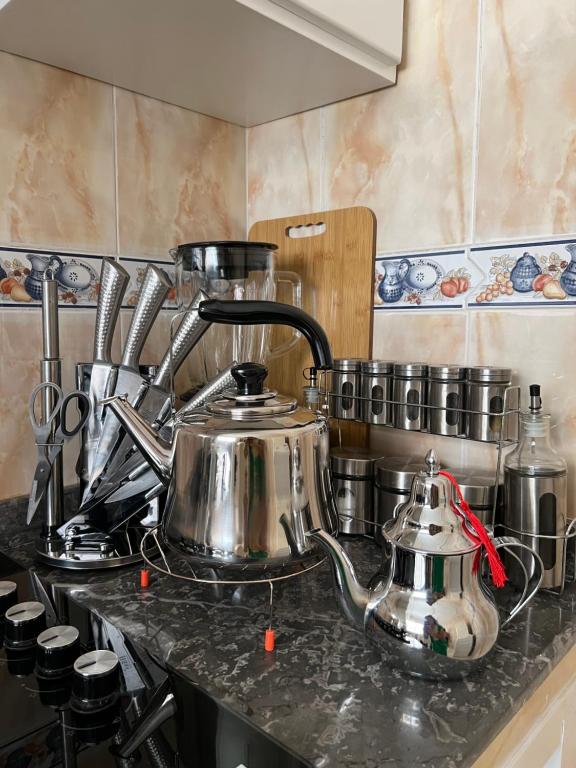 Kuchyň nebo kuchyňský kout v ubytování 5min to Beach, WiFi, terrace, stylish fully equipped appartement parking for free