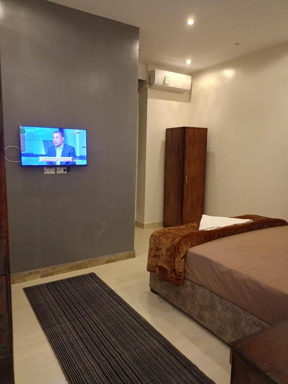 TV a/nebo společenská místnost v ubytování فندق كايرو زد-cairo zed hotel