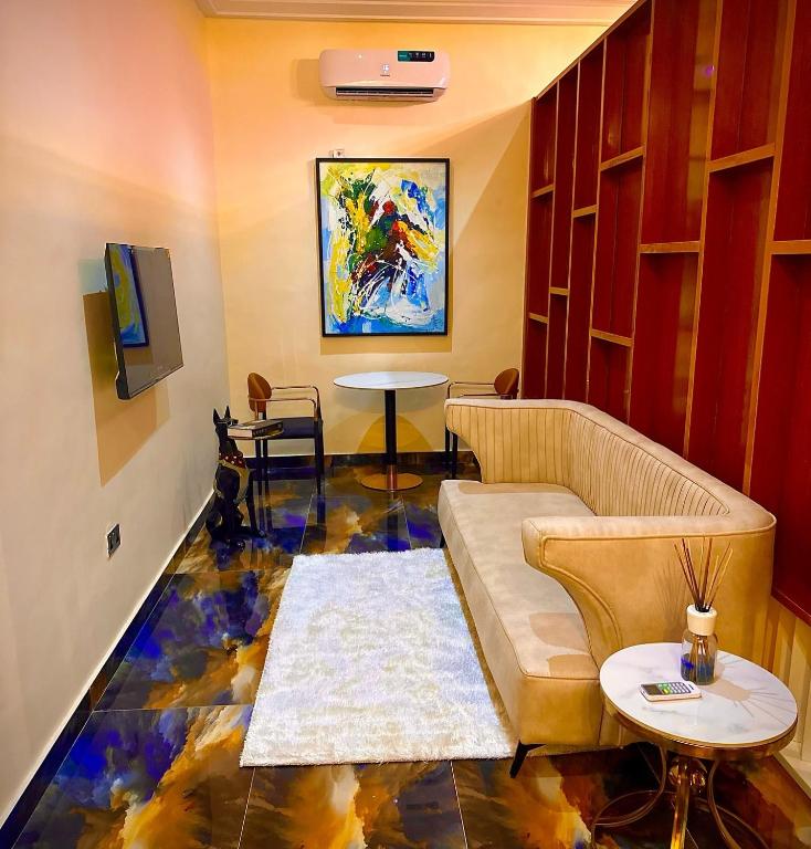 Posezení v ubytování RKD Suites