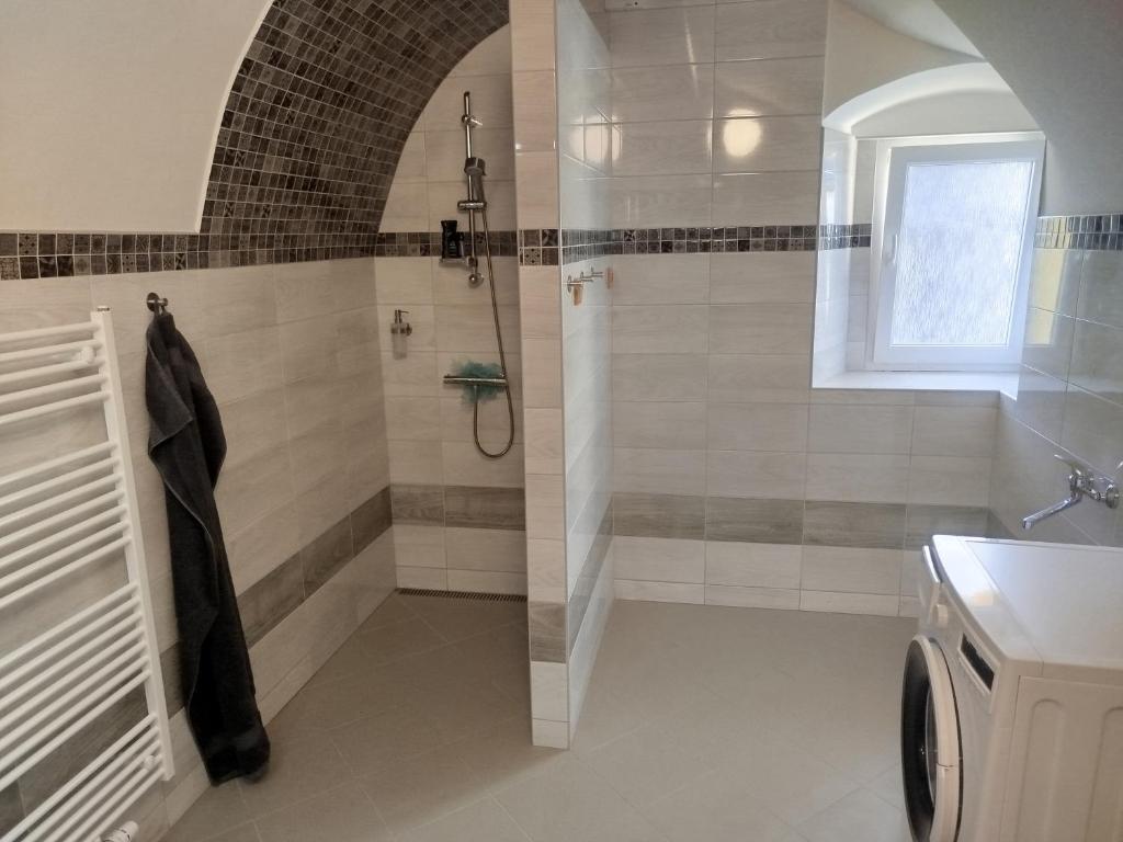 Koupelna v ubytování Apartmány pod Barunčinou školou