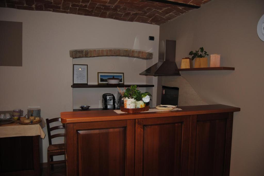 Kuchyň nebo kuchyňský kout v ubytování Agriturismo I Grappoli