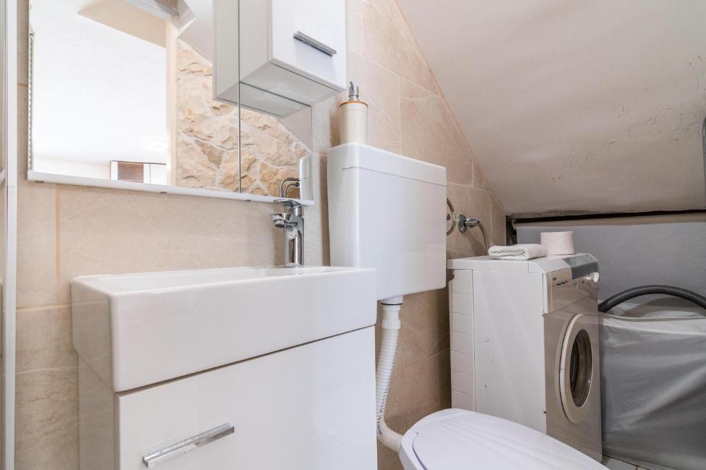 Koupelna v ubytování Casa di Pag
