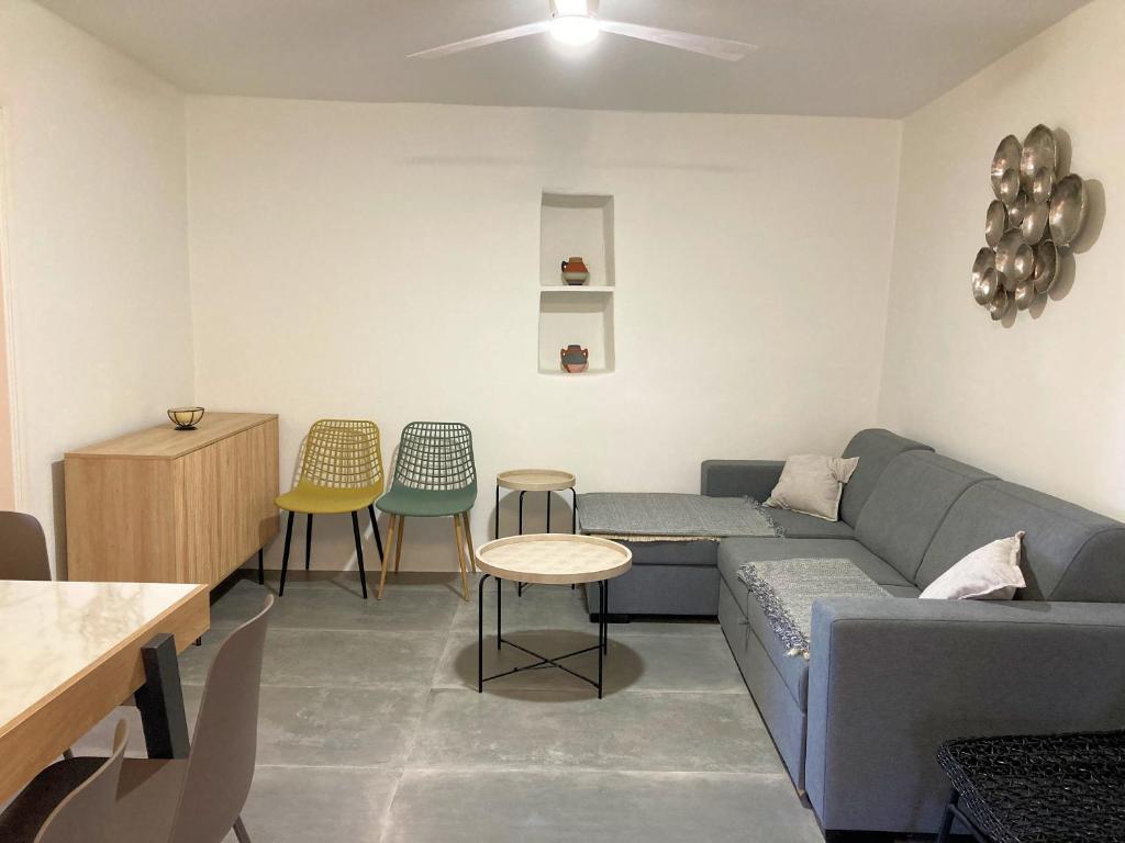 Et opholdsområde på Sellia Cottage