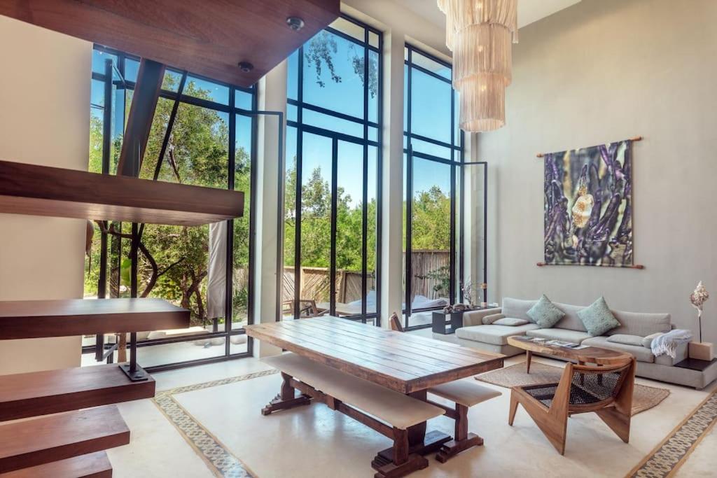 Posezení v ubytování Impresionante villa en Holbox