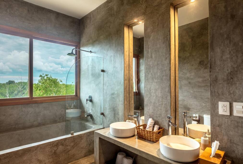 Koupelna v ubytování Impresionante villa en Holbox