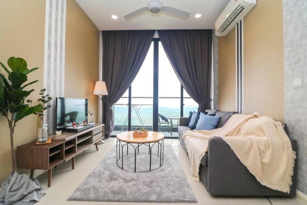 Postel nebo postele na pokoji v ubytování D'Pristine Medini Johor Bahru