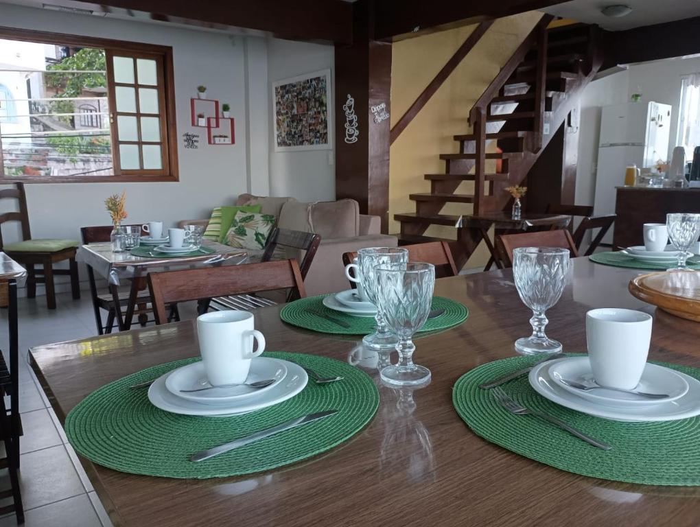 Posezení v ubytování Hostel Guaratiba Casa do Café