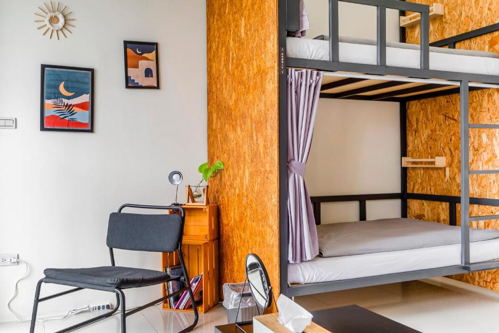 Postel nebo postele na pokoji v ubytování Surf house