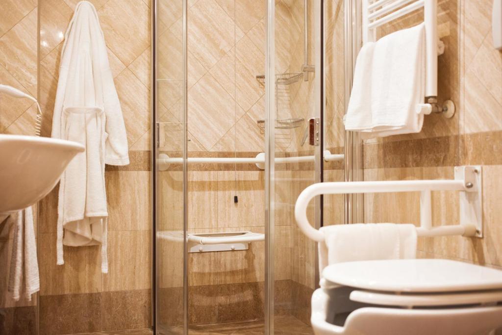 Koupelna v ubytování Hotel Barberini