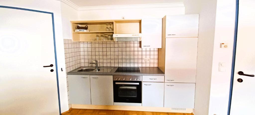 Kuchyň nebo kuchyňský kout v ubytování Ferienparadies Wiesenbauer