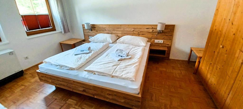 Postel nebo postele na pokoji v ubytování Ferienparadies Wiesenbauer