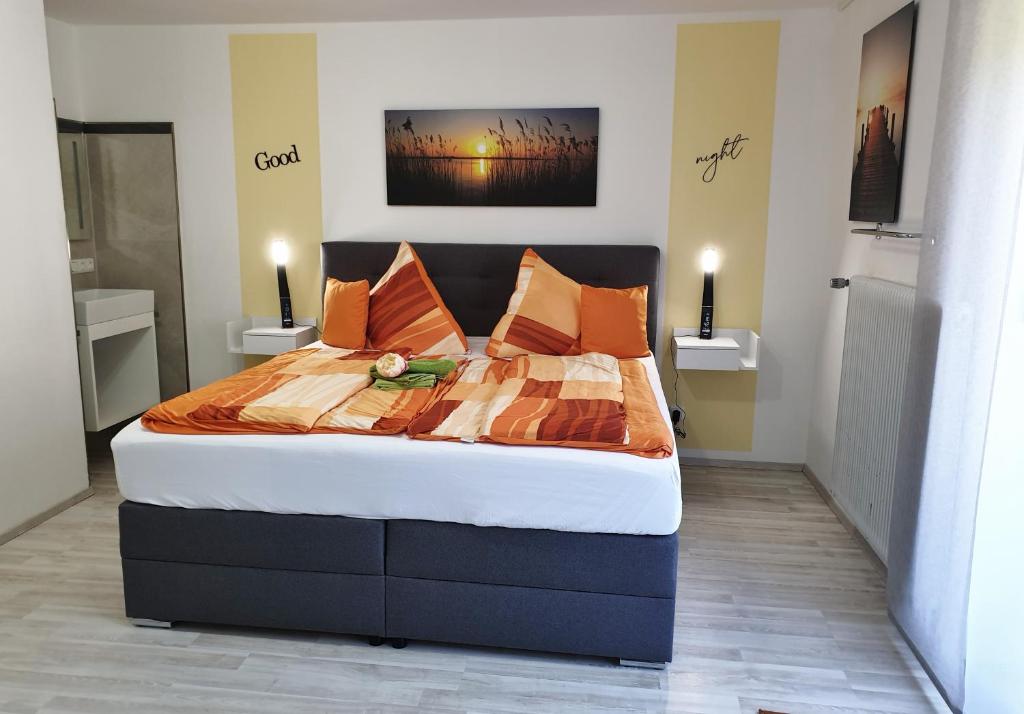 Posteľ alebo postele v izbe v ubytovaní Ferienwohnung Mitterherzog