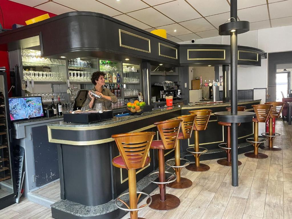 Lounge nebo bar v ubytování bdm
