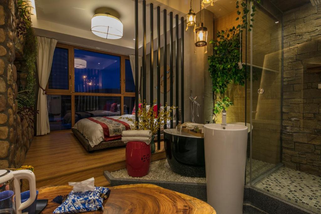 Koupelna v ubytování Bed and Breakfast B&B Qianxi 浅喜 SanYa