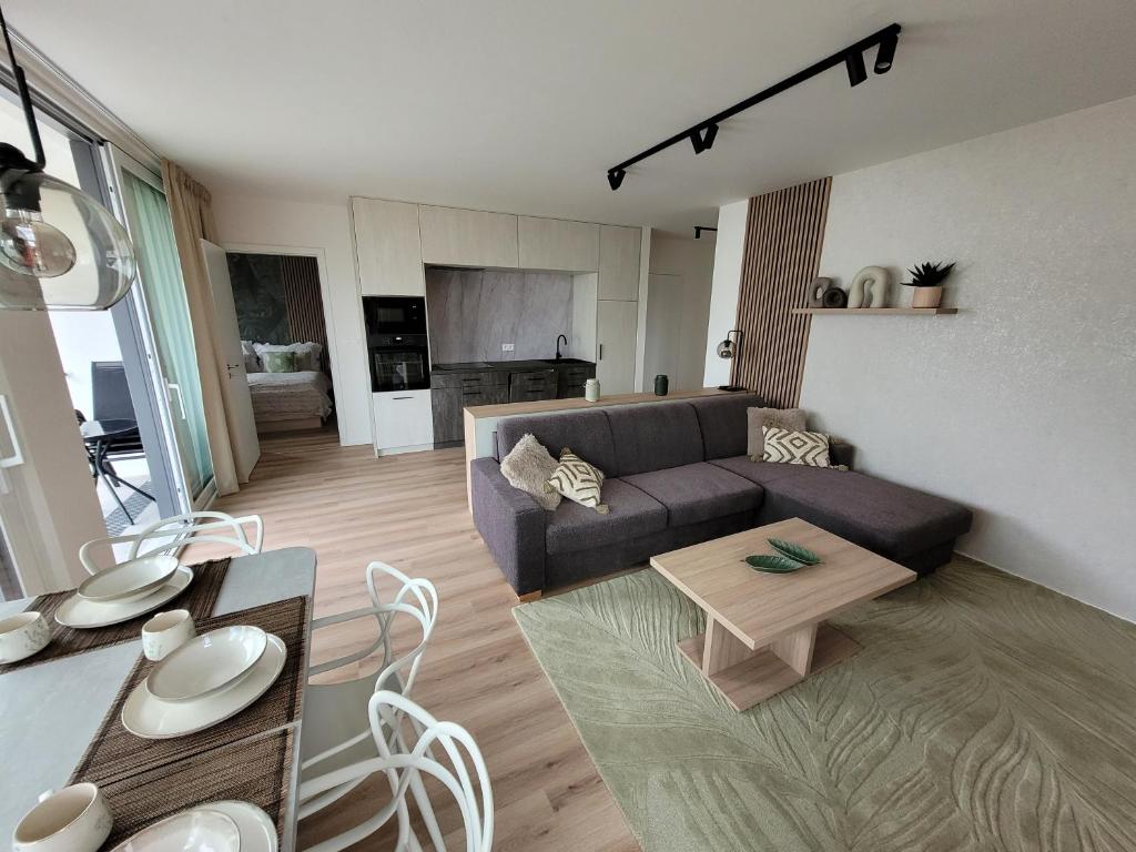 Kuchyň nebo kuchyňský kout v ubytování Apartmán BOHEMIKA Deluxe