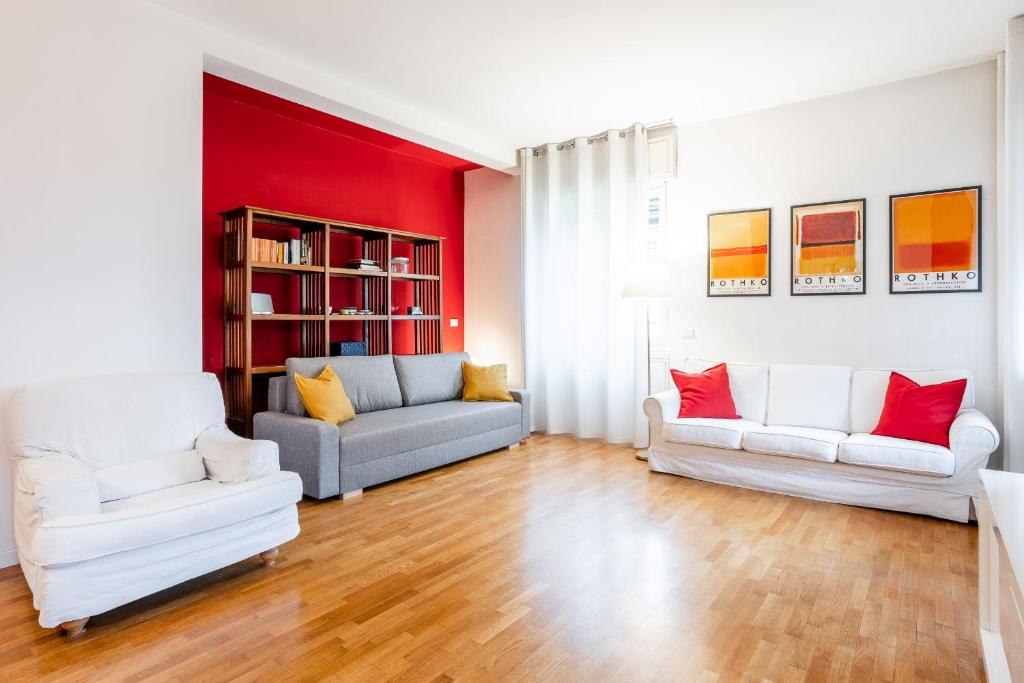 Posezení v ubytování Ospedale Niguarda - Privacy in Apt con terrazza