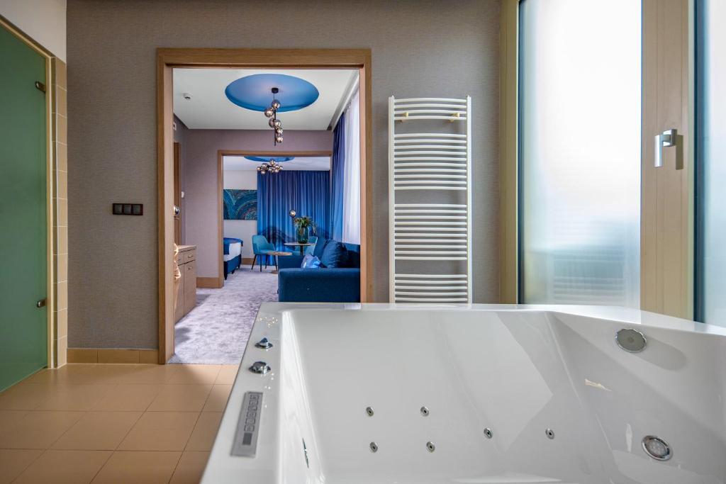 Koupelna v ubytování Lifestyle Hotel Mátra
