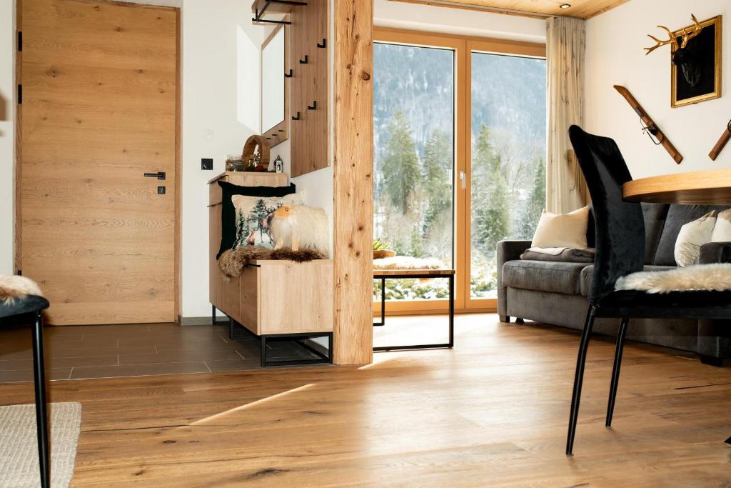 Posezení v ubytování Appartement Bergwild