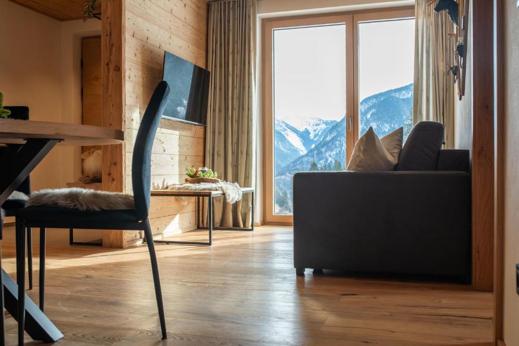Posezení v ubytování Appartement Bergwild