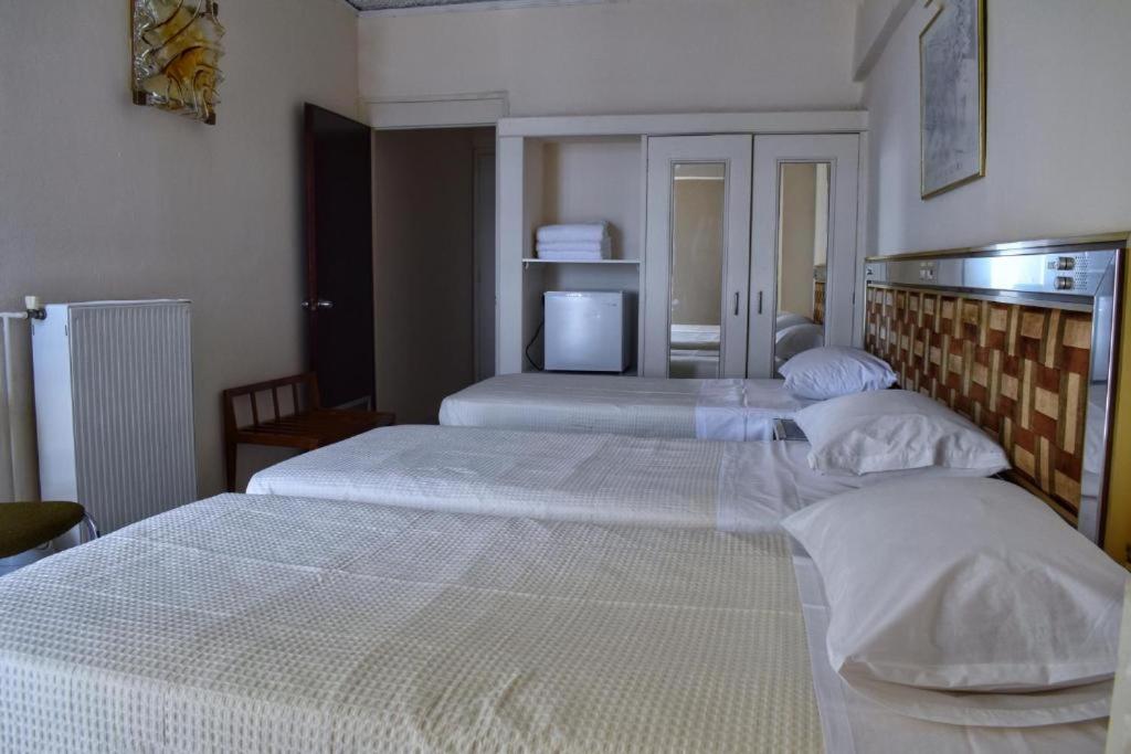 Postel nebo postele na pokoji v ubytování Hotel Theoxenia