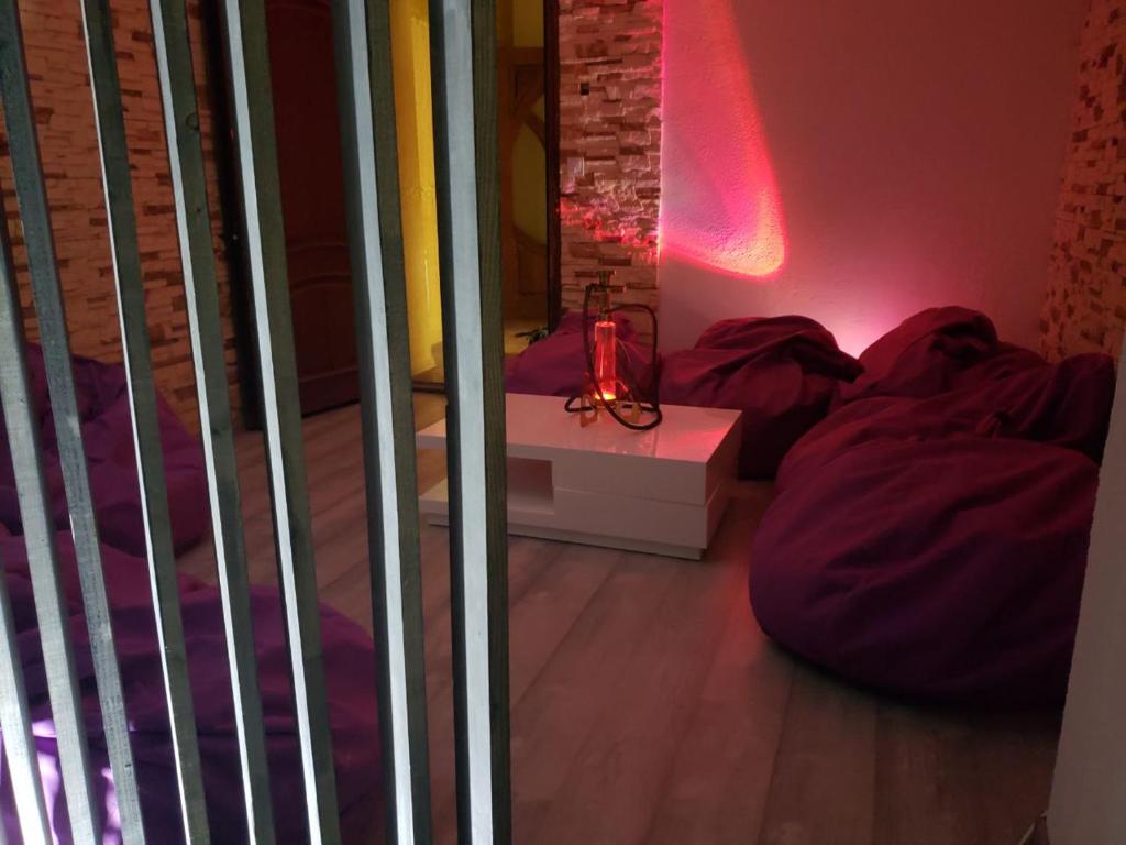 Postel nebo postele na pokoji v ubytování Причал