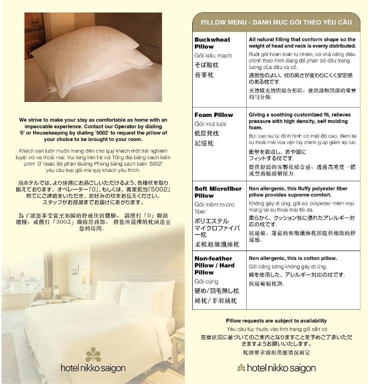 Postel nebo postele na pokoji v ubytování Hotel Nikko Saigon
