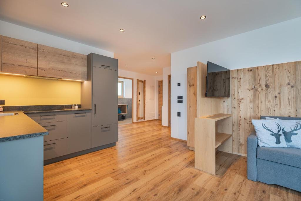Kuchyň nebo kuchyňský kout v ubytování Linhea Apartments