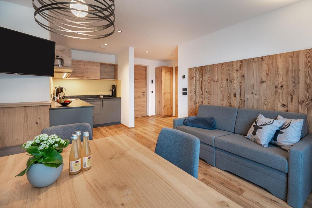 Kuchyň nebo kuchyňský kout v ubytování Linhea Apartments
