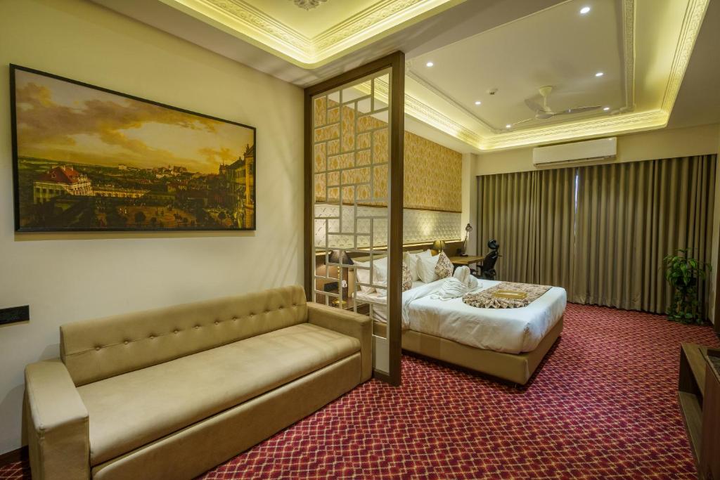 Postel nebo postele na pokoji v ubytování Hotel Mivaante