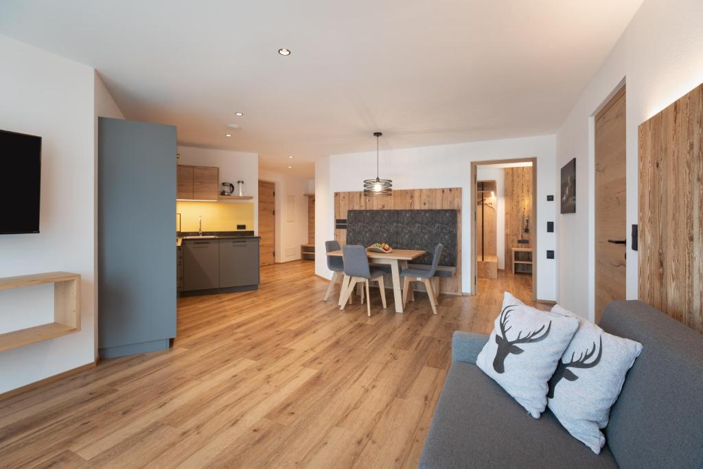 Kuchyň nebo kuchyňský kout v ubytování Linhea Apartments