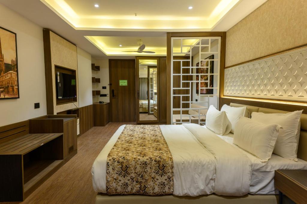 Postel nebo postele na pokoji v ubytování Hotel Mivaante