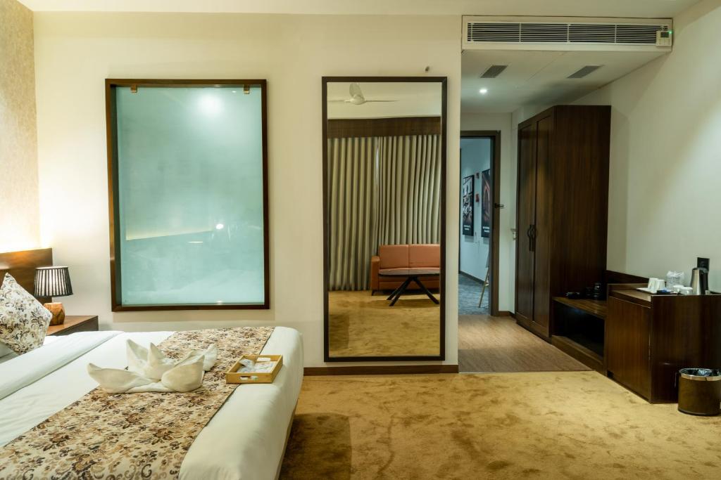 Postel nebo postele na pokoji v ubytování Hotel Mivaante