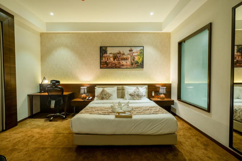 Postel nebo postele na pokoji v ubytování Hotel Mivaante
