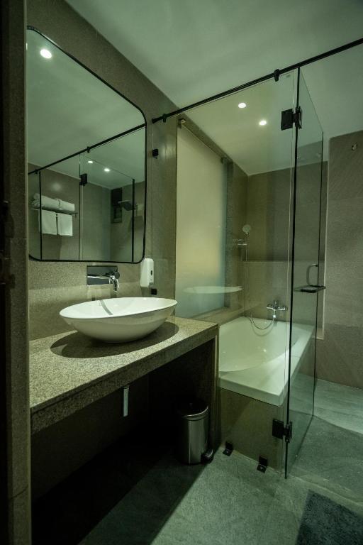 Koupelna v ubytování Hotel Mivaante