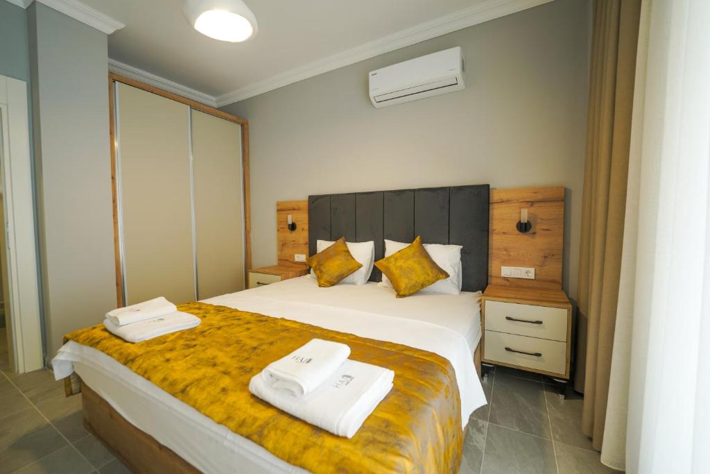 Postel nebo postele na pokoji v ubytování Han Apart Hotel Side